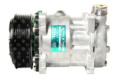 kompresor UNI SANDEN 7H15, řemenice 119 mm - PV8, 24V, připojení V /22231